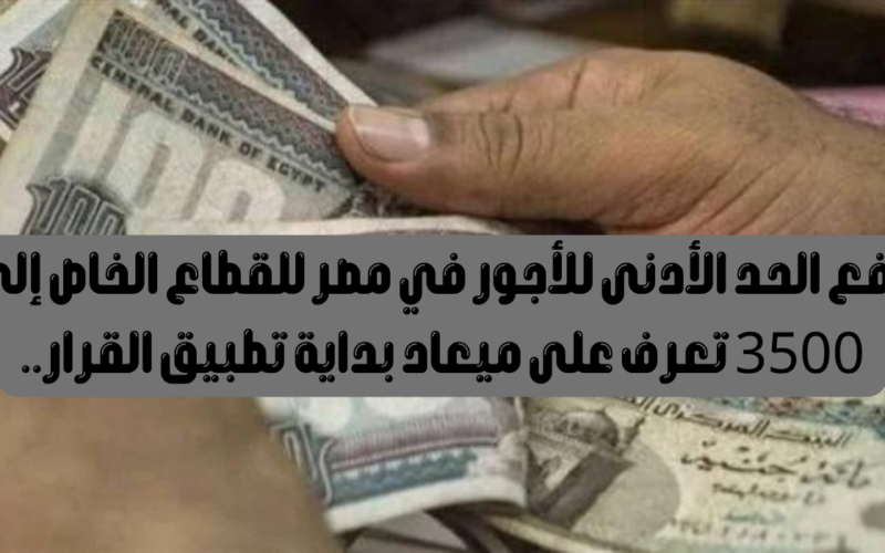“بشري للموظفين” زيادة الحد الادني للاجور في مصر قطاع خاص بدءًا من يناير 2024