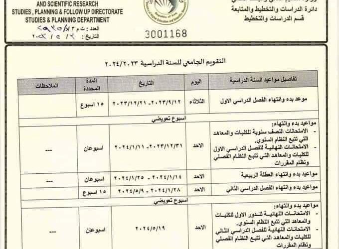 “رسميًا” موعد امتحانات نصف السنة 2024 في العراق.. وزارة التعليم تُعلن