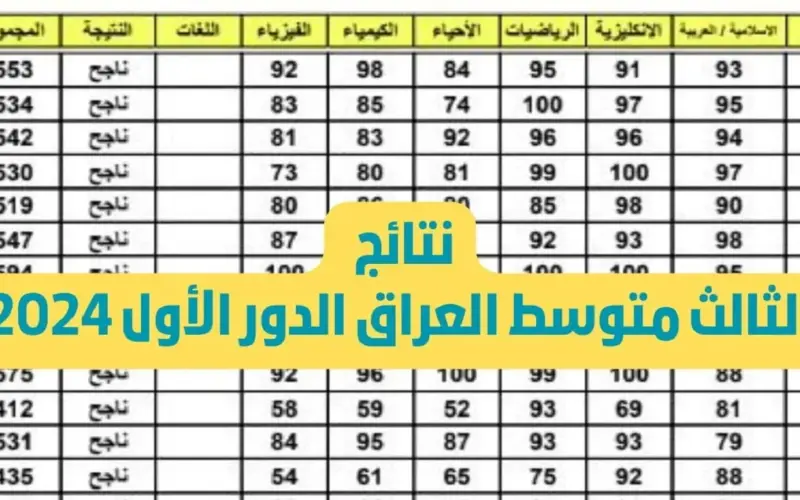 الأن.. ظهور نتائج الثالث متوسط 2024 بعد ظهورها في جميع المحافظات عبر بوابة وزارة التربية والتعليم العراقية