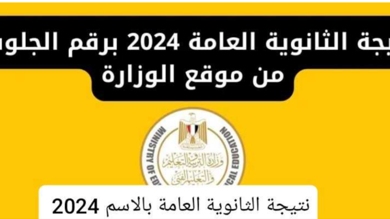 متاح من هنا.. رابط نتيجة الثانوية العامة 2024 برقم الجلوس جميع المحافظات  عبر موقع وزاره التربية والتعليم - نبأ مصر